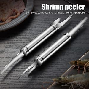 304 Stainless Steel Shrimp Opener Shrimp Line Remover Fish Scale Peeler Cleanning Tool Kitchen Gadgets