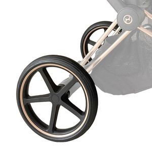 Peças de carrinho de carrinho de ouro rosa rodas de ouro rosa compatível com cybex pram série car com eixo e acessórios de peça de reposição de carrinho de carrinho