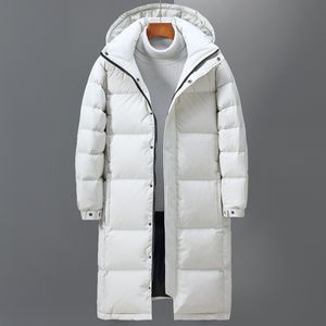 Męskie parkas -30 stopnia zima gęstwy kurtki ciepłe parka mężczyźni kobiety swobodny biały płaszcz kaczki śniegu 221208