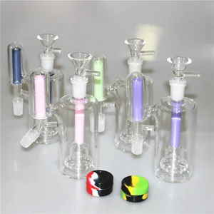 Hookahs Bong glass Ash Catcher 14mm 18mm Male Joint Percolator Oil Dab Rig Bowl Bubbler Smoke water pipe bongs Accessory