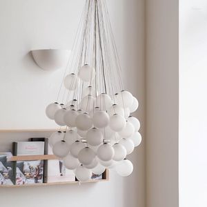 Żyrandole nowoczesne desiger bąbelkowe kulki artystyczne dekoracje szklane chanddelier oprawa oświetleniowa jadalnia/salon zawiesina Lampa LED Lampa LED