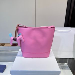 CUIR Small Bucket Handbag Crossbody Shoulder Weekender Drawstring Totes Bag Leather for Women