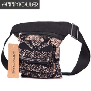 Bolsas de cintura Annmouler Women Women Belt Fanny Pack Pack Bohemian Multipocket Pouch para presentes 221208