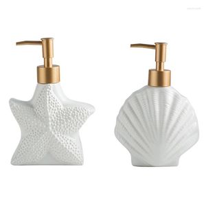 Garrafas de armazenamento Dispensador de sabão cerâmica loção para garrafas líquidas Hand-Sanitizer Nordic Press 420ml