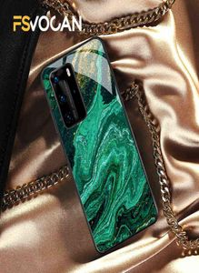 Emerald Green Jade Stone Pattern Telefon Case do Huawei P30 P40 P20 Lite E Pro Honor 50 10x 10i Mate 20 30 Plus 8x 9x Nova 5T W22218483