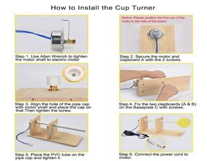 Puchar Turner for Crafts Tubbler z silnikiem elektrycznym obrotowym obrotowym kubkiem DIY MF9991438605
