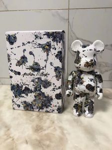 새로운 400% Bearbrick 액션 장난감 인물 Bearbricks 그림 Bears Cos Jackson Pollock 스플래시 스튜디오 벽돌 인형 PVC Brinquedos Anime 28cm