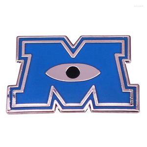 Brooches MonstersXInc Logo Enamel Pin Fantasy Adventure Animated Movie Badge