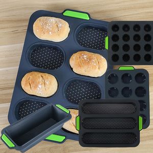 Baking Moulds Meibum Silicone Molds Toast Bread Pan Brownie Dessert Madeleine Cake Baguette Tools Muffin Pastry Kitchen Bakeware 221208