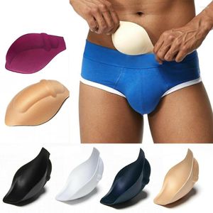 Zasłabiniki pianki bielizny wyściełane kubek gąbki push upnie wkładka seksowna 3D stały kolor oddychający mężczyzna