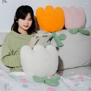 Pillow JOYLIVE Tulip Flower Office And Car Bolster Flannel Sofa Home Furnishing Decoration Drop