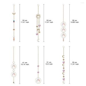 Garden Decorations Good Durable Metallic Star Moon Sun-catcher Ornament Wind Chimes Eye-catching Lightweight Hanging For Living Room