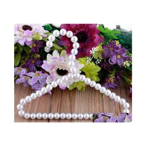 Diğer Etkinlik Partisi Malzemeleri 100 PCS Beautife 20cm Pearl Kid Bebek Evcil Köpek Kıyafetleri Askısı Plastik Beyaz Askılar Giyim Mağazası Ev Dh4yp