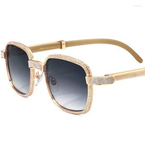 Wholesale Sunglasses White Diamond Horn Natural Black OX Optical Leg Glasses Frame Square 7550180T