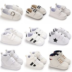 First Walkers Boys and Girls Baby Shoes Baby White Sports Casual Sports Walker Comfort Soft Sole Toddler Shower 221208