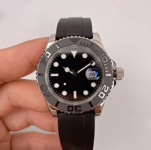 ST904 40 mm Automatyczne mechaniczne zegarek Master Watch Black Diar Wysoka stopień zegarki męskie gumowe paski bransoletka mężczyźni Mężczyzne Master St9 Steel Sapphire Glass Yacht