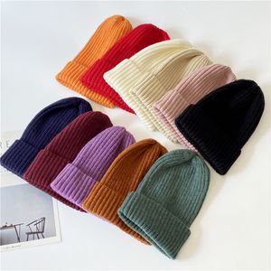 Baby Boys Knit Caps Spädbarn Girls Solid Hats Kids Winter Outdoor Slouchy Beanies Skull Cap Toddler Baby Gifts 1-4T 2650 E3