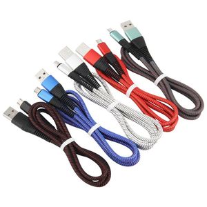 1M Spiral Stripe Micro USB Charger Cable Type C Braided Data Cord Charging Line for Samsung S8 Android Smart Phone8677170