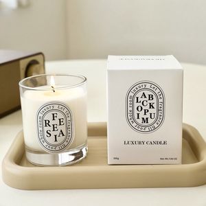 Soybean Smokeless Wax Fragrance Scented Candle Clearance with Gift Box Glass Cup Aromatherapy