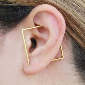 Dangle Chandelier Gold Ear Cuff Climber Handmade Square rings Filled/925 Silver Jewelry Oorbellen Minimalist rings For Women 221208