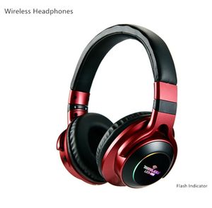 LED Light Wireless Bluetooth -Kopfhörer 3D -Stereo -Ohrhörer mit Mikrofon Headset Sport Headphones Support TF -Kabel Wired Audio Jack5379489