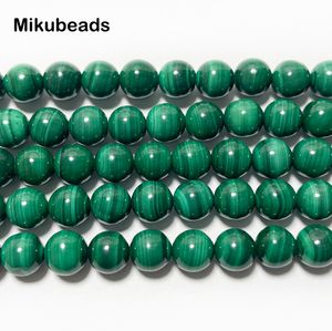 Perlenketten Großhandel natürliche 6-6,5 mm A Malachit glatte runde lose Perlen zur Herstellung von Schmuck DIY Halskette Armband StrAnd 15 221207