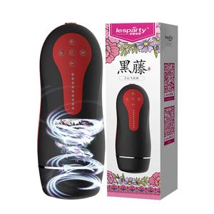 massaggiatore giocattolo del sesso Heiteng completamente automatico tazza per aereo riscaldamento telescopico masturbatore maschile modello elettrico per adulti