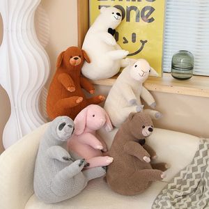 Härlig fårbjörn hund dov fluffig doll leksaker lite mjuk fylld plysch kawaii simulering djur roliga dockor barn barn gåvor