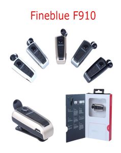 Original Brand Wireless Bluetooth Headphone FineBlue F910 Calls Remind Vibration Wear Clip Headset For iPhone Samsung HTC 1pcs8316297