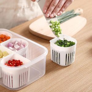 Storage Bottles Easy To Take Practical Low Temperature Resistance Food Container Plastic Leak-proof For Kitchen