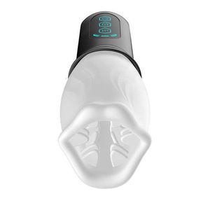 Sexleksak Massager Vibratorleksaker för Mens Doll Vuxen Partihandel Masturbator Male Waterproof Real Feel Conchargeble EO0L