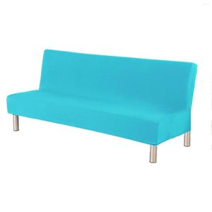 Chair Covers Armless Sofa Cover Stretch Futon Couch Without Armrests Slipcover Furniture Protection Protector For L-Shaped Sofas