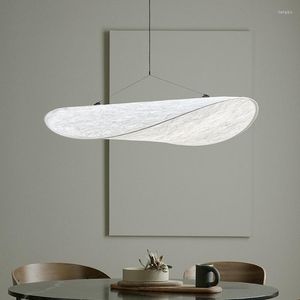 Pendellampor Silktyg Matsal Chandelier Nordic Minimalist Living Table Lamp Designer Cafe El Bar Lighting