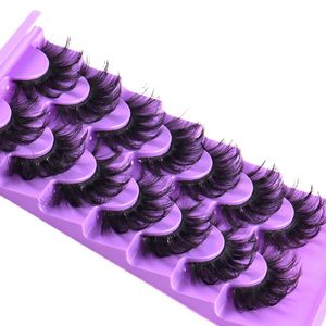 Curled Thick Mink False Eyelashes Naturally Soft and Delicate Handmade Reusable Multilayer 3D Fake Lashes Extensions Messy Crisscross Strip Eyelashes