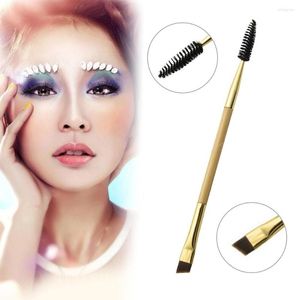 Makeup Brushes Double Head Mascara Wands Applicator Wood Handle Professional Eye Lash Extension Combs Återanvändbart bärbart kosmetiskt skönhetsverktyg