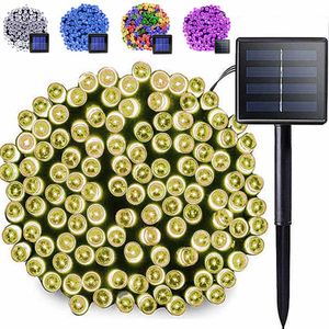 Led Solar Light String Outdoor Waterproof Night Lamp Decor For Holiday Xmas Party Fairy Festoon Garden Garland Lights