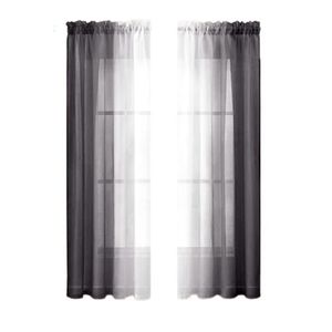 Sheer Curtains 2 Pcs Ombre 52 X 84 Inch Gradient Semi Voile Rod Pocket Window Drapes For Room 221208 on Sale