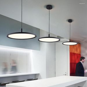 Pendelleuchten Nordic Kreative Aluminium Licht Runde El Restaurant Deckenleuchte Bartisch Einzelkopf Led Home