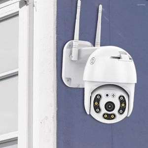 Outdoor Security Camera 2MP US Plug Waterdicht Panoramisch Talk Color Night View Wireless WiFi voor Home Indoor Gate