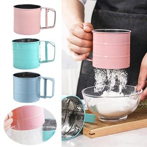 Baking Tools Stainless Steel Flour Sieve Handheld Powder Mesh With Hand Press Design Kitchen Tool For