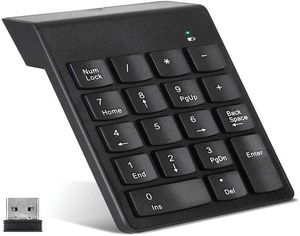 Clavier numérique sans fil 18 touches numéro portable Numpad avec 24 g de minimum de récepteur USB pour ordinateur portable ordinateur portable Desktop7456841