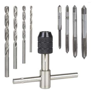 Professionella handverktyg sätter justerbar T-handtag krannyckeluppsättning metrisk M3 M4 M5 M6 TAPS KIT HSS SCREW T TYP TRAPT för metallplastved