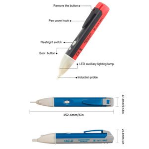 Indicador el￩trico 90-1000V n￣o-contato parede de parede CA CA Outlet de tens￣o Detector Sensor Tester LED LED LED 110V-220V