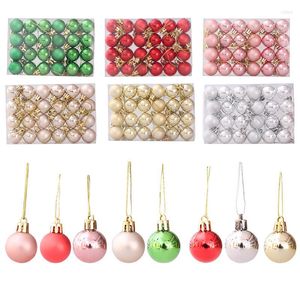 Christmas Decorations 24pcs Boxed Set Of Plastic Electroplated Balls Tree Creative Decoration Gift Ball Props