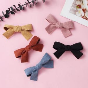 Hair Accessories Winter Nylon Bows Clip Headband Hand Tied Bow Headbands Baby Shower Gifts Girls 8 Colors