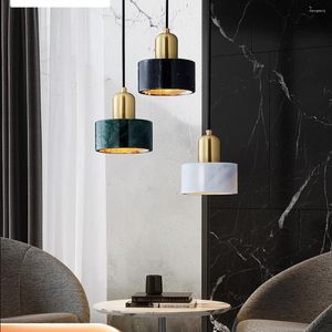 Lampade a sospensione Nordico Moderno Minimalista Camera da letto Soggiorno Ristorante Idee Personalità Testa singola Internet Celebrità Luce Rame di lusso