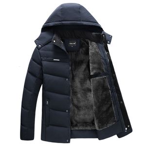 Мужские вниз Parkas Parka Coats Winter Jacket Утолпение с капюшоном водонепроницаемое измельчение теплое пальто.