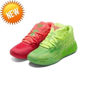 Utomhusstövlar OG What the Lamelo Ball MB.01 Mens Basketball Shoes Melo Red Green Purple Black Blue Bred Grey Queen City Buzz Galaxy Neakers Tennis