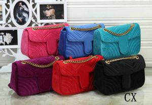 Marmont Velvet Chevron Flap Bag Bag Women’s Designer Chain