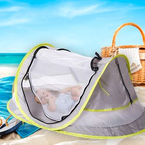 Tendas de brinquedo dobrando baby praia mini zíperes respiráveis ​​mosquito líquido líquido de clayhouse para crianças Casa de quarto externo interno 221208